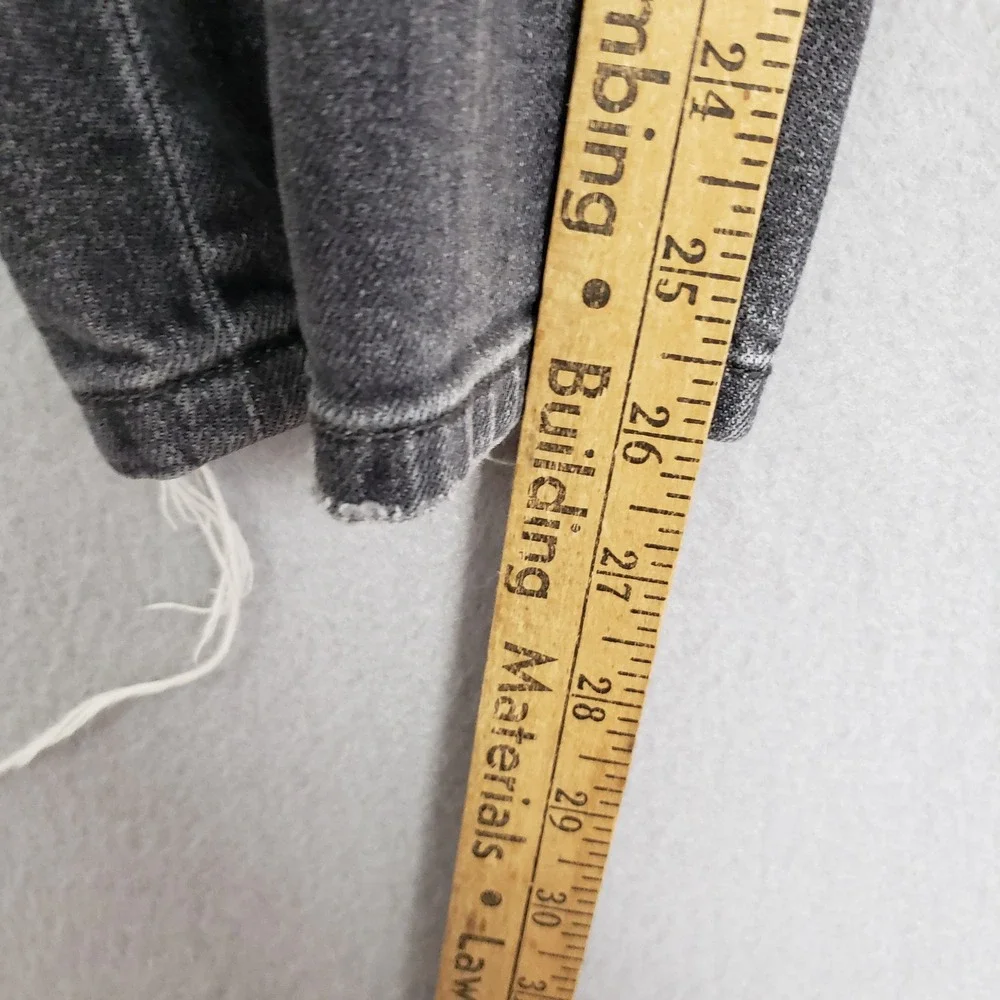 Liverpool Size 29 Straight Leg Crop Jean Distressed Black Grunge Casual Everyday
